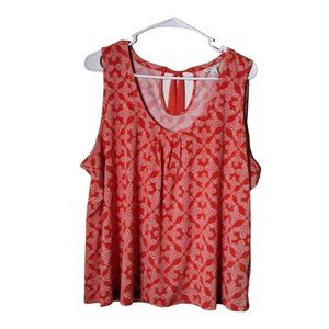 Cato Top Womens XL Sleeveless Tie Back Scoop Neck